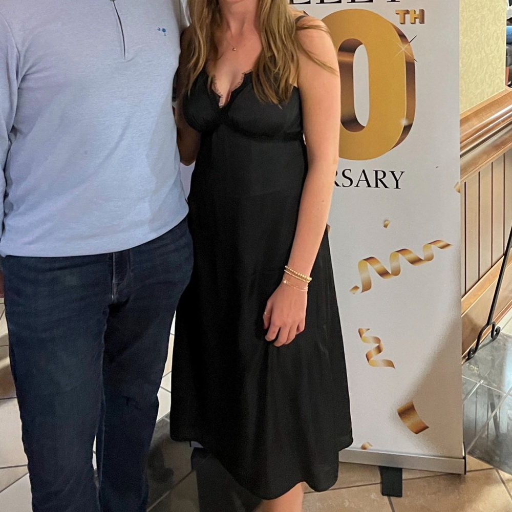 Old Navy Black Silk Dress